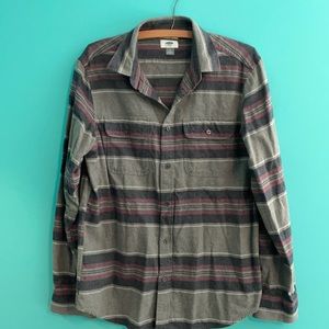 M stripped flannel Old Navy shirt
